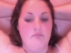 Bbw shows off her tits and pussy close..