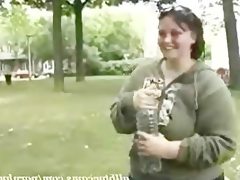 Bbw jogging does some pussy sport