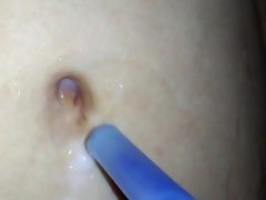 I lube up my belly button and fuck it..